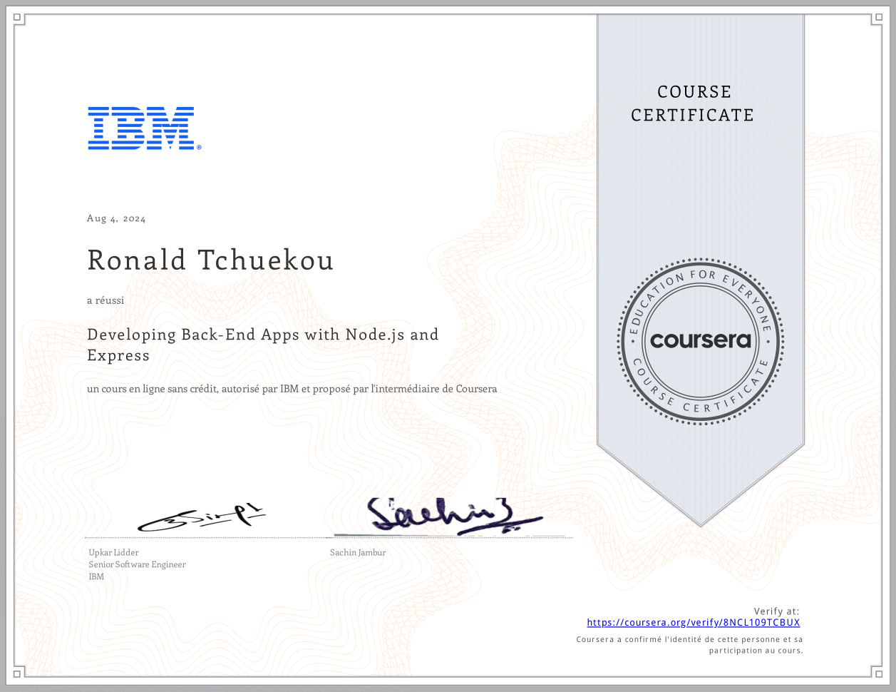 Backend Development Certification with Node.js